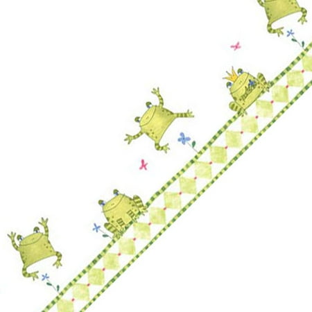 King Wallpaper - York Wallcoverings 12440135 Frog King Prepasted Accent Wallpaper Border Roll