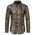thumbnail image 2 of DPTALR Chemise Homme Décontractée Unie à Boutons, Manches, Imprimé Floral en Feuille, 2 of 9