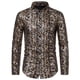 thumbnail image 1 of Tops para hombre Camisas Blusas Elegantes Camisas casuales de manga larga Camisa con estampado de lámina floral con cierre de botón de moda sólida Odeerbi ODB-5, 1 of 9