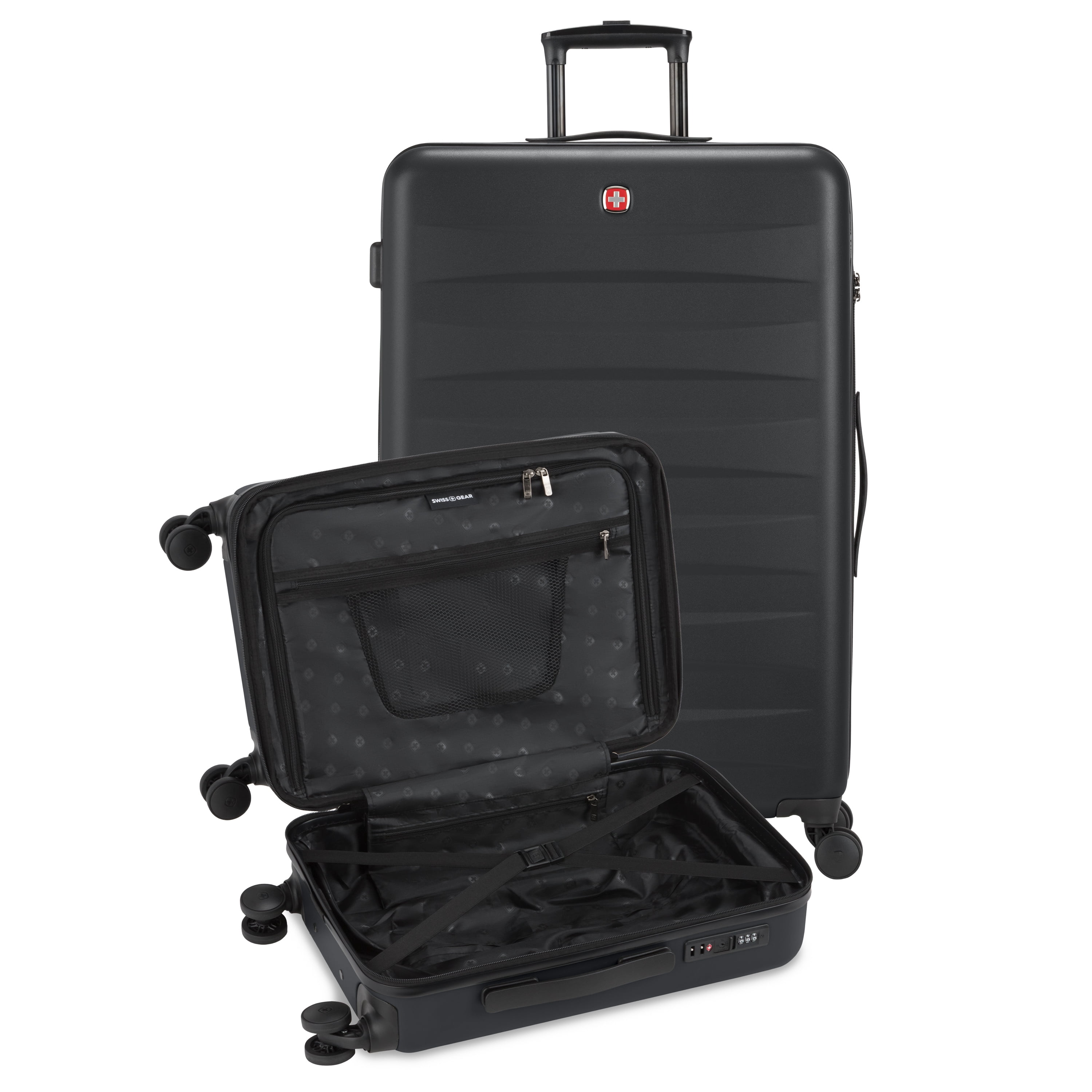 SWISSGEAR Stride Hardside 2-Piece Spinner Set, Black