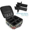 thumbnail image 4 of FORMRS Travel Makeup Bag Large Capacity Train Case Cosmetic Organizer with Adjustable Dividers, Vibrant Floral, 4 of 8