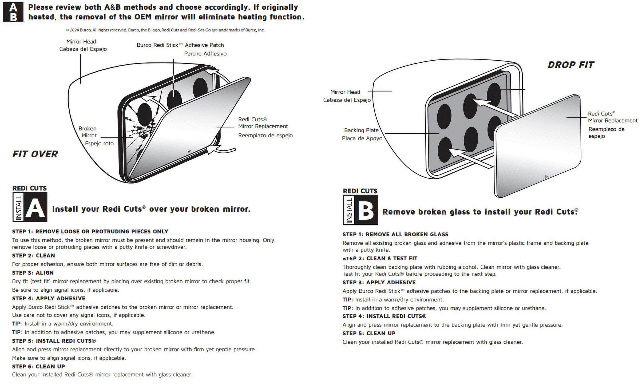Door Mirror Glass Assembly