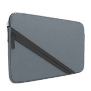 TechMatte Soft Sleeve Carrying Case for Nintendo 2DS XL - Padded Cover with Accessory Pocket (Gray/Black)