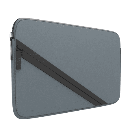 TechMatte Soft Sleeve Carrying Case for Nintendo 2DS XL - Padded Cover with Accessory Pocket (Gray/Black)