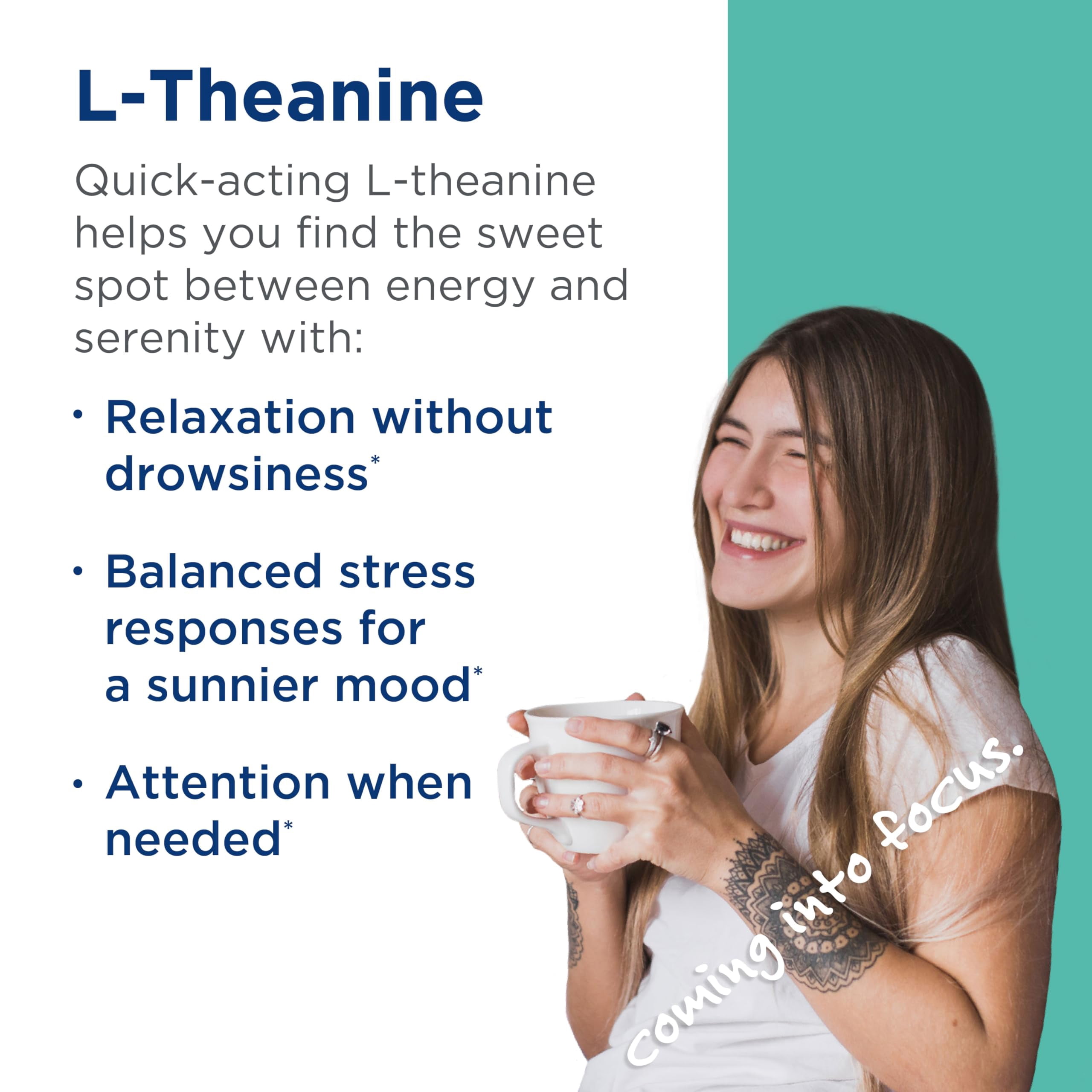 MethylPro L-Theanine 200 mg - Calm Focus Support - Suntheanine Amino Acid - Relaxation & Mental Clarity Support - Non-Drowsy - 90 Servings - 90 Capsules