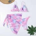 thumbnail image 5 of Gibobby Conjunto de Bikini Estilo de mujer Tie-Dye Cintura Malla Dividida piezas Falda estampada alta Bikini Trajes de baño Tankinis Conjunto Trajes de b(Multicolor,CH), 5 of 5