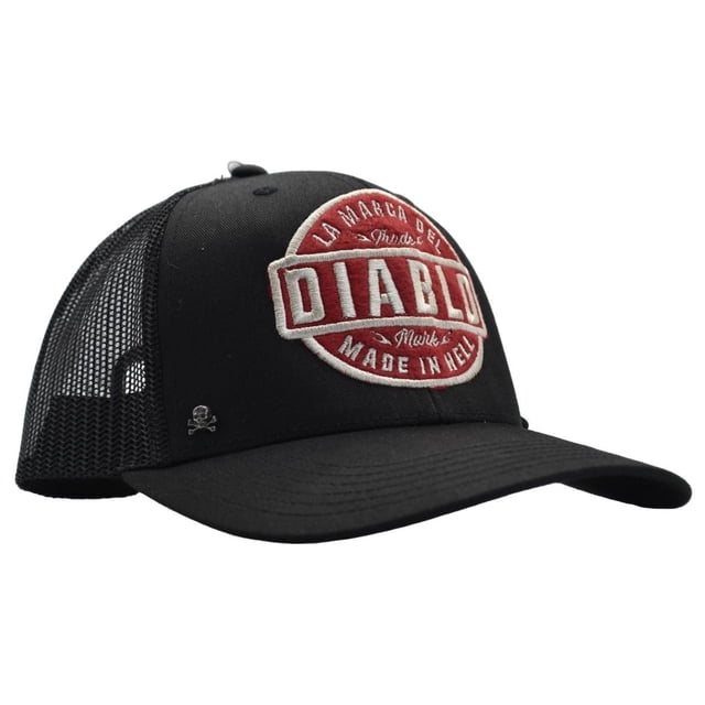 Gorra Trucker Negra Unitalla Diablo Made In Hell Lmdd