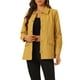thumbnail image 1 of Chaquetas utilitarias para mujeres INSPIRE CHIC con cintura ajustable, bolsillos con solapa, chaquetas con cremallera y botón, color jengibre, talla L, 1 of 6