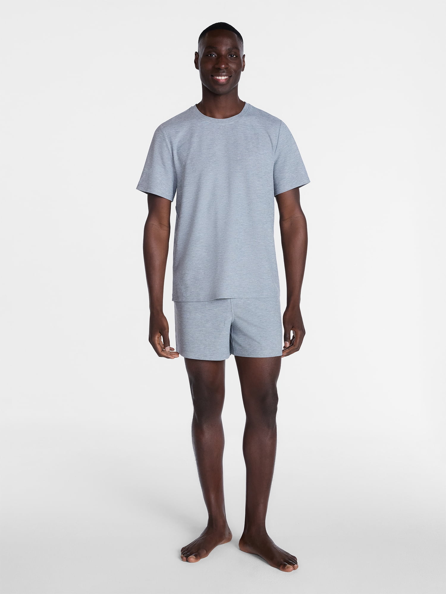 George Men's Waffle Knit Sleep Tee with Short Sleeves, Sizes XS-3XL