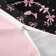 thumbnail image 4 of meiyoeat Pink Bow Monogrammed C Bedding,3D Cartoon Pearl Duvet Cover Full For Girl,Pink Reversible,3pcs,1 Duvet Cover and 2 Pillowcases, 4 of 6