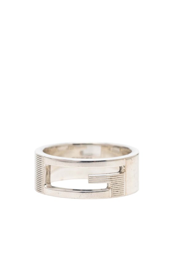 Pre-Owned Gucci Branded G Ring #17 SV925 Silver Women's GUCCI (Good)