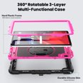 thumbnail image 2 of Case for Lenovo Tab M11 2023 TB-330FU/Xiaoxin Pad 2024 11 inch TB-331FC with Screen Protector, 360 Degree Rotating Kickstand Hand Strap Shockproof Cover with Shoulder Strap, Rose PC, 2 of 7