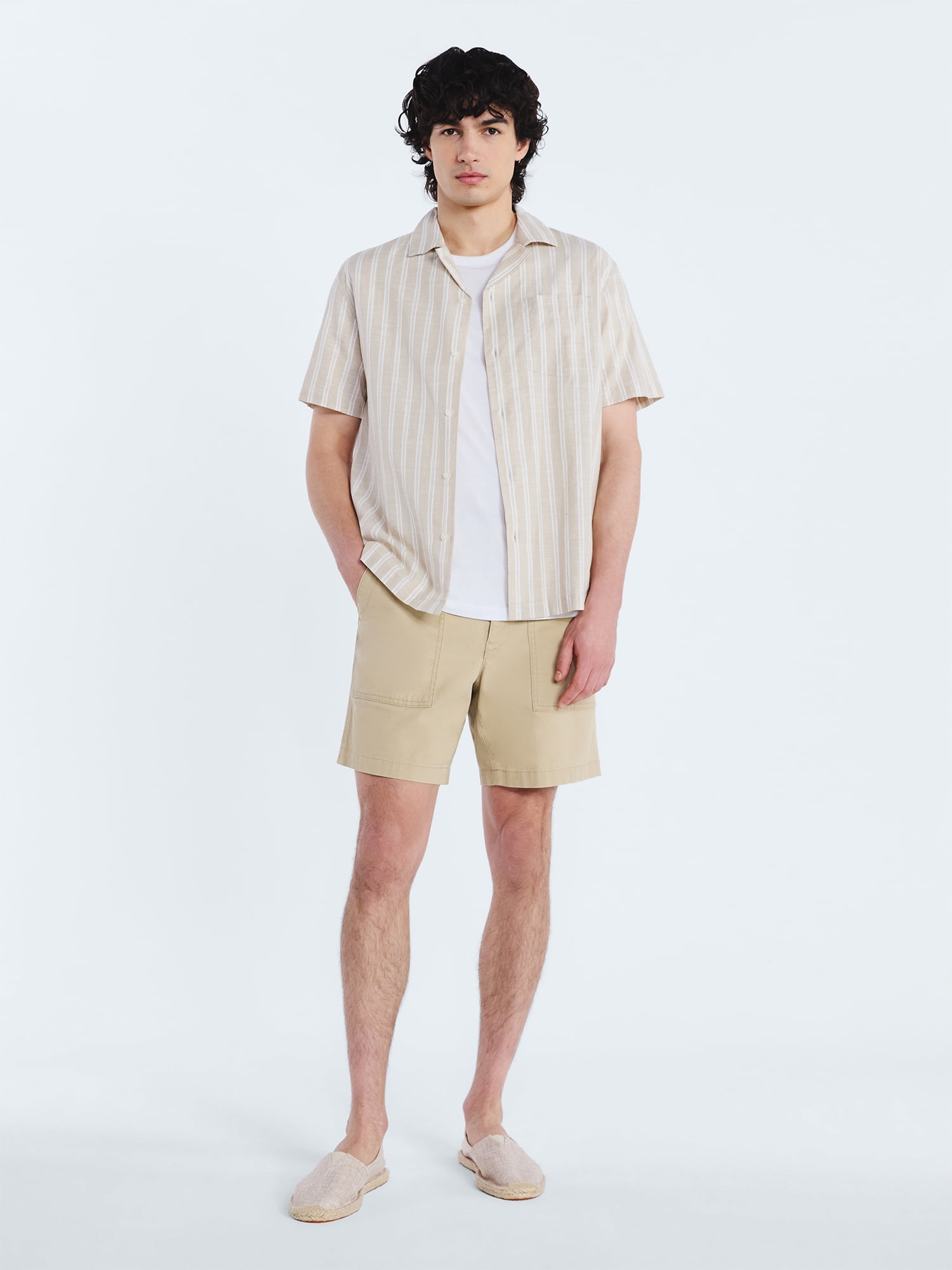 Free Assembly Men's Utility Shorts, 7" Inseam, Sizes S-3XL
