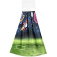 thumbnail image 2 of SKYSONIC Cartoon Outer Space Planet Rocket 2Pcs Kitchen Hanging Towel Set Hand Towels with Hanging Loop, Absorbent Bathroom Hand Towel Soft Thick Dish Cloth Dry Towel for Kitchen Bathroom, 12"x17", 2 of 6
