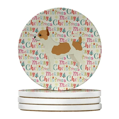 

Chihuahua Merry Christmas Large Sandstone Coasters Pack of 4 4 in x 4 in