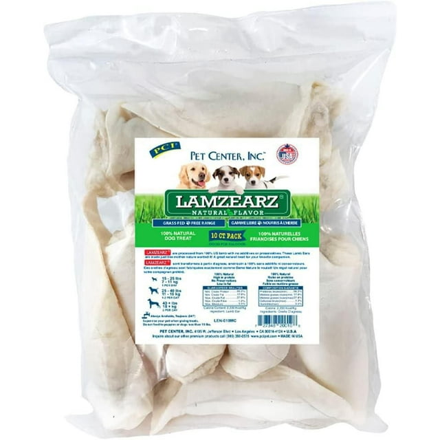 Pet Center Lamzearz 100 % natural Lamb Ears Dog Treat Medium,Large