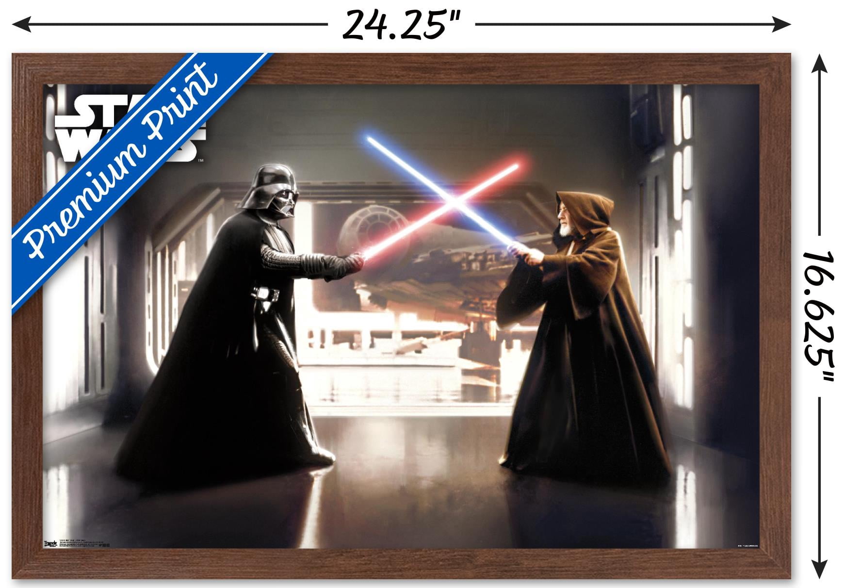 Star Wars: Saga - First Duel Wall Poster, 14.725" x 22.375", Framed