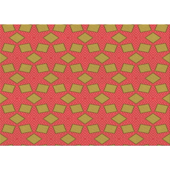 Ahgly Company Machine Washable Indoor Rectangle Transitional Red Area Rugs, 7' x 10'