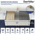 thumbnail image 4 of Deervalley 33" L X 20" W Workstation Farmhouse Kitchen Sink With Sink Grid, Cutting Board & Dish-Drying Rack DV-1K0266, 4 of 14