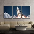 thumbnail image 2 of wall26 - 3 Piece Canvas Wall Art - Space Launch System Takes Off. 3D Scene. - Modern Home Art Stretched and Framed Ready to Hang - 16"x24"x3 Panels, 2 of 4