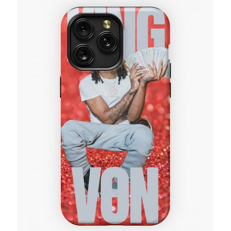 King Von Red Sparkle Portrait M2082 Phone Case for iPhone 17 16 15 14 13 12 11 Pro Max