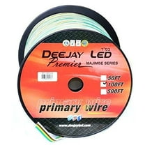 Deejay LED 100-Foot 4-Conductor Y/B/G/W 16 Gauge Primary Stranded Cable Ideal for Accessory Audio Hookup for Car & Truck