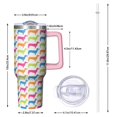 thumbnail image 2 of OBREWU Colorful Funny Dachshund Tumbler with Handle and Lid,Colorful Funny Dachshund 40oz Double Wall Vacuum Insulated Tumbler,Cups Gift for Women and Men, 2 of 7