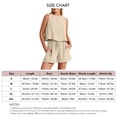 thumbnail image 2 of Conjunto de pantalones cortos de pierna ancha de 2 piezas, conjunto de verano de 2 piezas para mujer Conjuntos de verano de 2 piezas para mujer Máxima comodidad, 2 of 2
