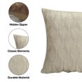 thumbnail image 3 of Juego de 2 fundas de almohada decorativas de terciopelo polar corto de felpa suave, funda de cojín cuadrada, 3 of 5