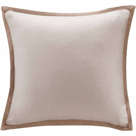UPC 675716513047 product image for Home Essence Linen with Jute Trim Square Pillow | upcitemdb.com