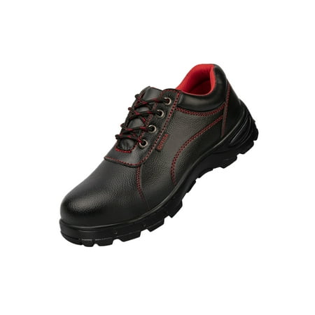 

Ferndule Women Men Work Boots Slip Resistant Working Sneaker Bresthable Safety Shoe Heavy Duty Steel Toe Shoes Unisex Protection Ankle Boot Rubber Sole Puncture-proof Black red 7.5