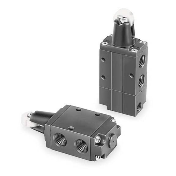 Parker Manual Air Control Valve, Roller, Black 524211000