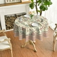 thumbnail image 2 of Floral Round Tablecloth 60×60 Inch Round, Pink Birds Elegant Vintage Washable Table Cover for Party Picnic Dinner Decor, 2 of 6