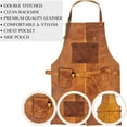 thumbnail image 5 of ELW Full Grain Leather Apron-Chest Pouch with Side Pocket, BBQ Apron, Kitchen, Cooking, Bartending, One Size for Men & Women, 5 of 7