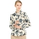 thumbnail image 1 of Blusa Floral Con Botones Mangas Largas Trabajo Oficina Para Mujer Beige M, 1 of 6