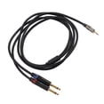 thumbnail image 3 of Cable Macho TS De 3,5mm Y 1/8 Pulgadas A Dual De 6,35mm Y 1/4 Pulgadas, Adaptador De Cable Estéreo De PVC Para Evitar La Oxidación, Conductor OFC Para Amplificador Fugacal 2 m / 6,6 pies, 3 of 8