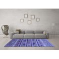 thumbnail image 3 of Ahgly Company Machine Washable Indoor Rectangle Abstract Blue Modern Area Rugs, 2' x 4', 3 of 4