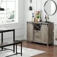 Homfa Sideboard with 2 Drawer 2 Barn Door, Wood Buffet