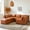 Cognac, variant on Cognac Vegan Leather 6 Modular Couch - Mid-century Modern Look With Static- Upholstery 6 Modular, Comfortable Foam