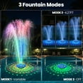thumbnail image 5 of WARMTUYO Floating Pool Fountain with Light Show, Rechargeable with Remote, 9 Pool Light Modes & 3 Fountain Modes for Above Ground Pool, Pool Pond,Outdoor, Yard, Bird Baths, 5 of 8