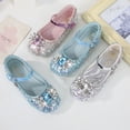 thumbnail image 4 of FLMEI Little Girls Leather Shoes Spring Fall Dress Heels Sandals Sequins Princess Shoes Flower Girls Party Wedding Shoes for Kids Toddler, 4 of 9