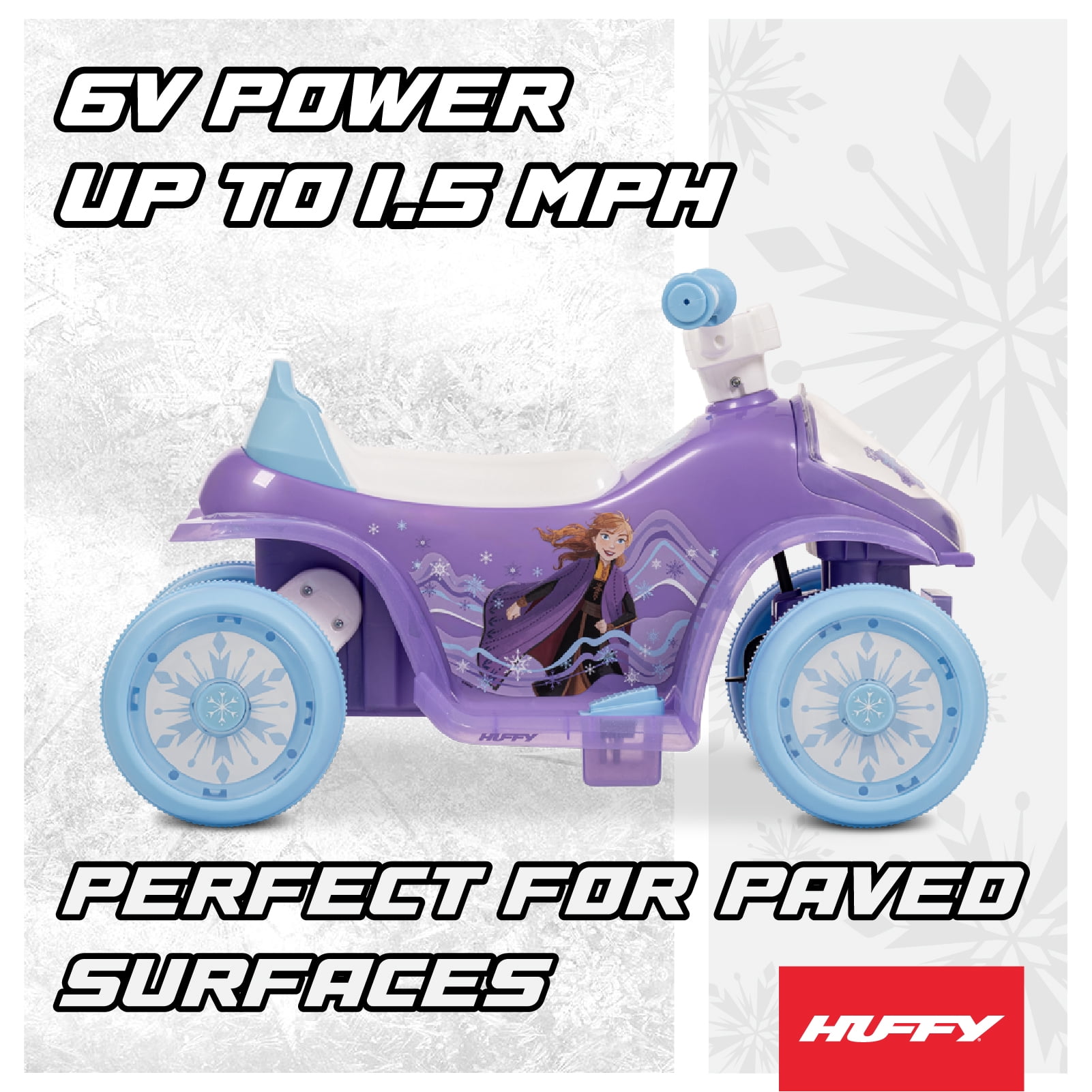 Huffy 6V Disney Frozen Quad Ride-On, Ages 1.5-3, Purple, Kids