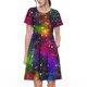 thumbnail image 1 of Balery Bright Universe Vestidos sueltos de manga corta para mujer, vestidos de verano 2025, vestidos casuales de corte A con vuelo., 1 of 6