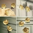 thumbnail image 3 of 2pcs Gold Flower Kitchen Cabinet Knobs Solid Brass Dresser Drawer Handles Pulls, 3 of 8