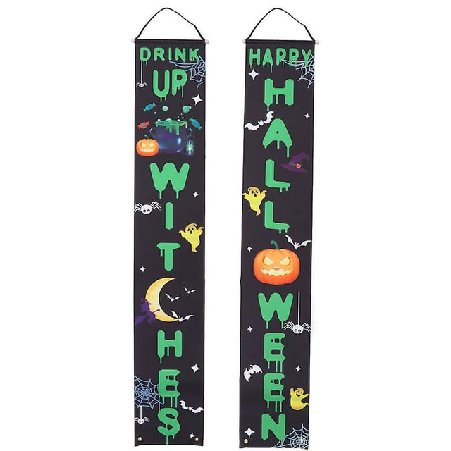 Bandera de puerta Allinless 2 piezas Halloween decoraciones