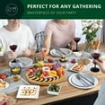 thumbnail image 4 of Royal Craft Wood Large Round Cheese Board Set – Bamboo Charcuterie Board with Knife Set & Party Board – Wooden Cheese Cutting Board and Serving Tray for Kitchen & Entertaining (13.5"), 4 of 8