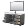 thumbnail image 3 of Wyndham Collection Miranda 66" Wood Single Bathroom Vanity in Dark Gray/Black, 3 of 7