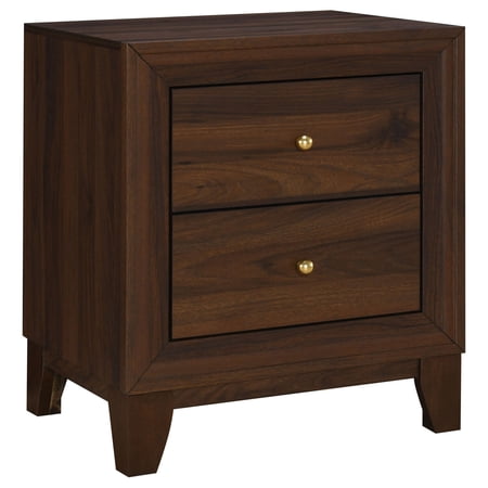 Coaster Welsley 2-Drawer Rectangular Transitional Wood Nightstand in Walnut