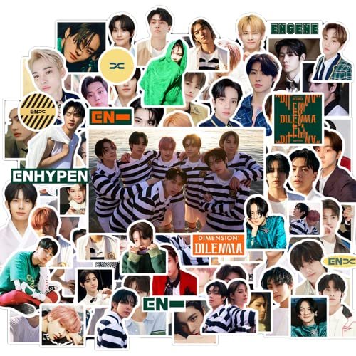 MUSITE 200pcs ENHYPEN Paquete de Pegatinas Decorativas Kpop Pegatinas