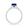 thumbnail image 2 of ANGARA Lab Grown 2.45 Ct Blue Sapphire Hidden Engagement Ring for Women in 14K White Gold (Size-9x7mm) | September Birthstone, Anniversary, Jewelry Gift for Women | Lab-Grown Blue Sapphire Ring, 2 of 8